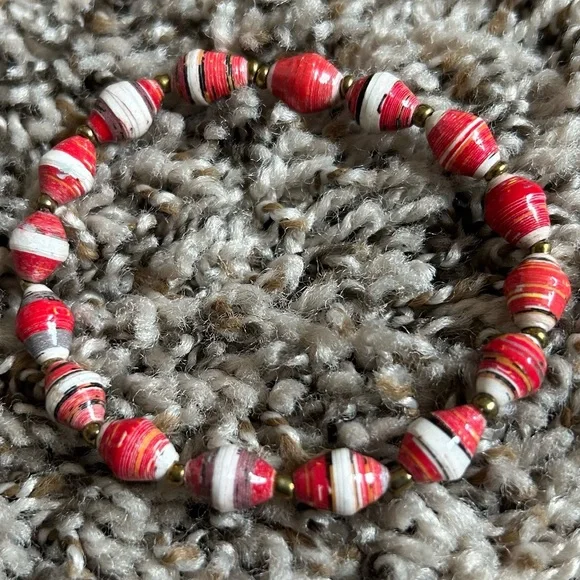 NWOT Paper Bead Bracelet - Picture 1 of 5